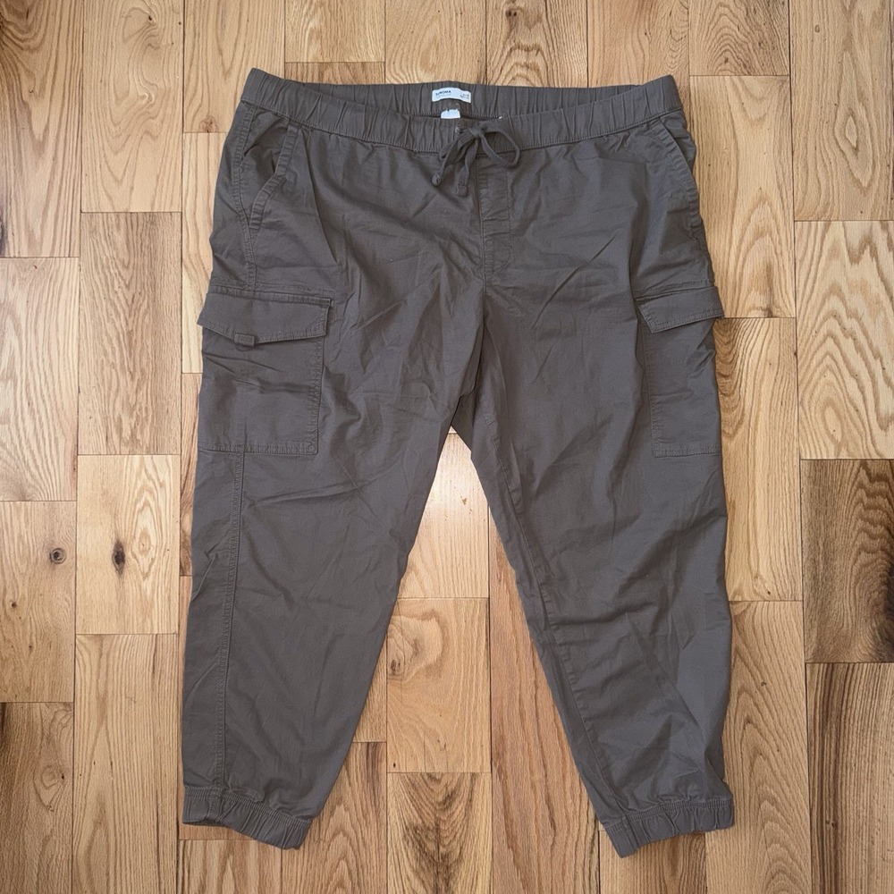 Sonoma Goods For Life Mens Canvas Cargo Pants Dark Khaki Size  2XB